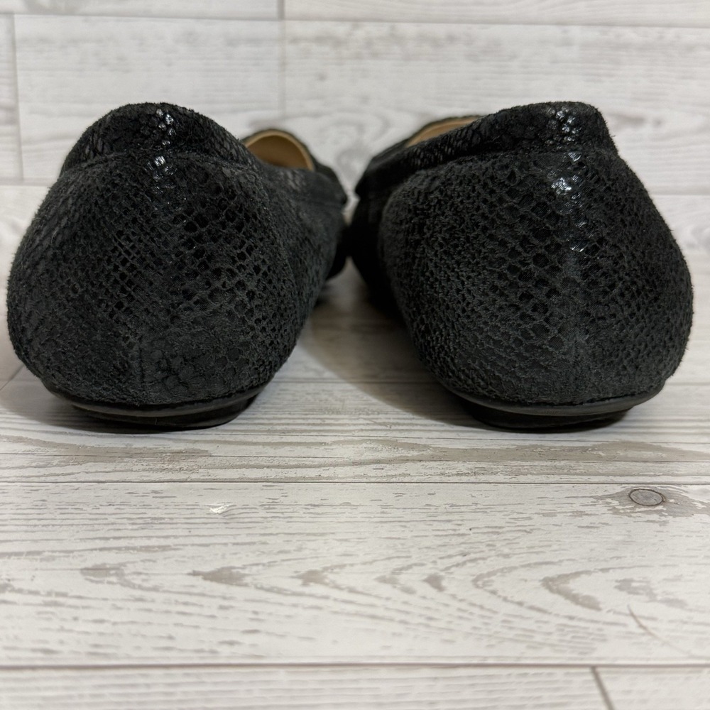 Vionic Larrun Driving Loafers Sz 8 Black Snakeskin Pattern Orthotic Flats Shoes - Picture 4 of 12
